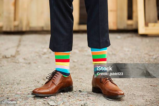 Fancy Socks Stock Photo - Download Image Now - Suit, Sock, Multi Colored