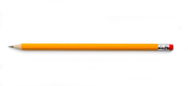 A new pencil, isolated on a white background.