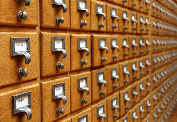 istock Card catalog files furniture 531793088