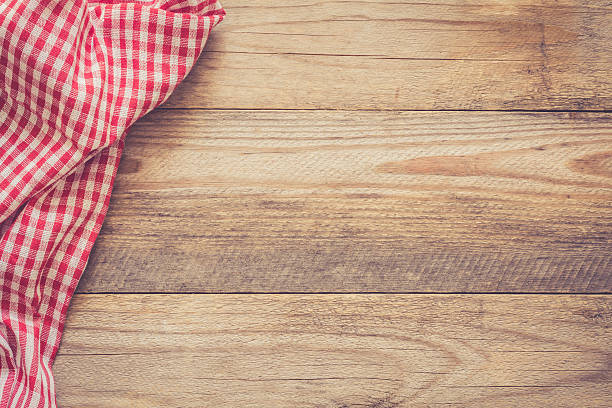 istock Wooden background with textile and copy space for text 531796306