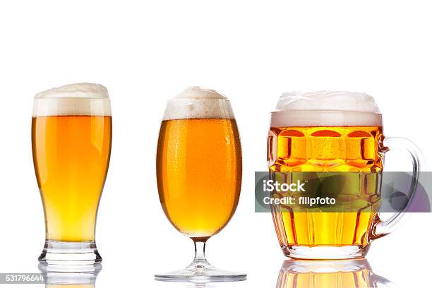 Beer Glass Collection Stock Photo - Download Image Now - Chalice, Drinking Glass, Beer - Alcohol