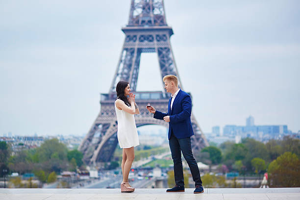 istock Happy romantic couple in Paris 531798040