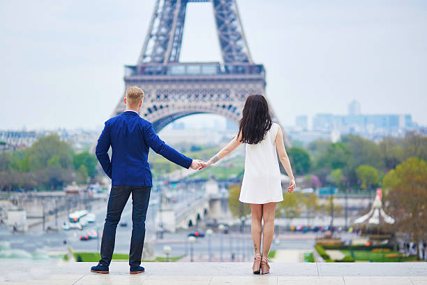 istock Happy romantic couple in Paris 531798378