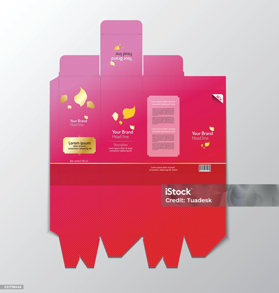 Box Pattern Design For Packaging Stock Illustration - Download Image ...