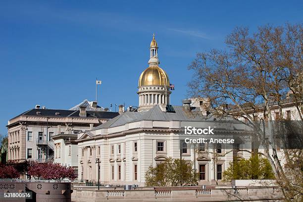 New Jersey State Capitol Building Golden Dome In Trenton Stock Photo - Download Image Now