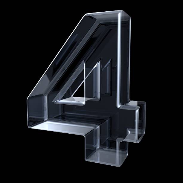 istock Transparent x-ray number 4 FOUR. 3D 531801158