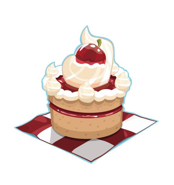 Gâteau à la crème - Illustration vectorielle