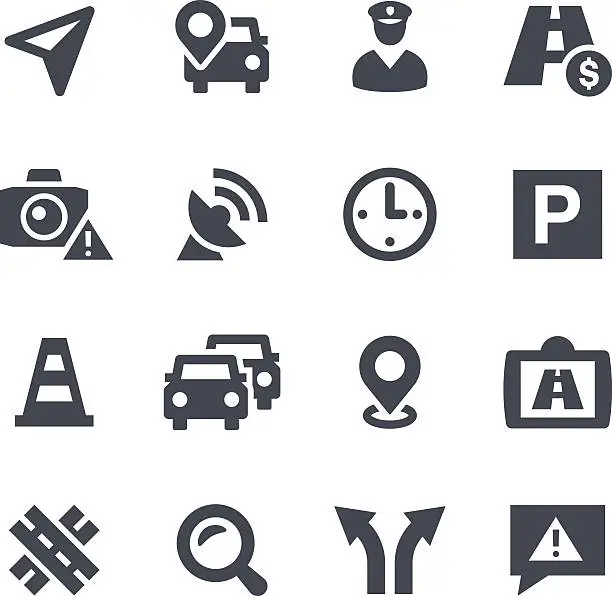 Vector illustration of GPS Navigation Icons