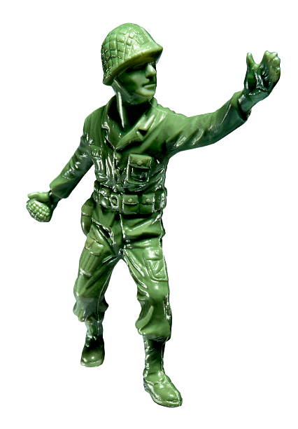 istock Green Soldier Holding Grenade 531823561