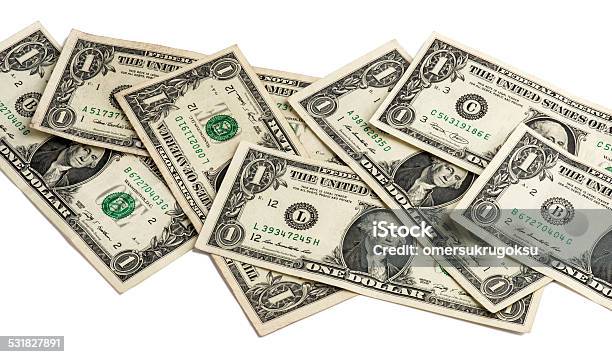 One Us Dollarschein Stockfoto und mehr Bilder von 2015 - 2015, Amerikanische Währung, Einige Gegenstände - Mittelgroße Ansammlung