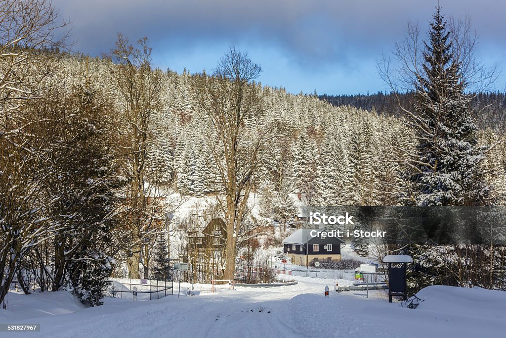 Winter in mountains Large view at the high mountains in winter Alps Austria 2015 Stock Photo