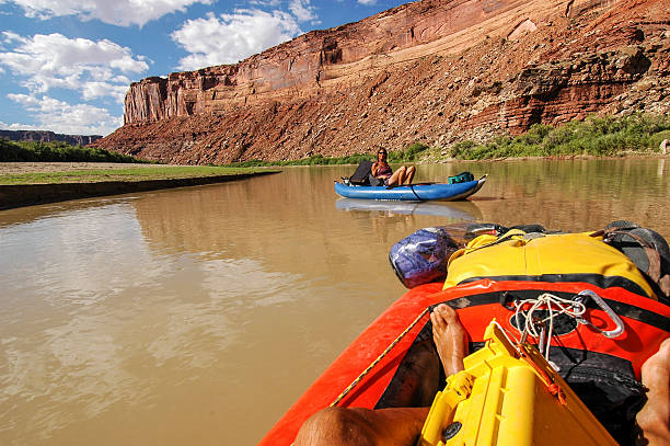 flotter green river - san juan county photos et images de collection