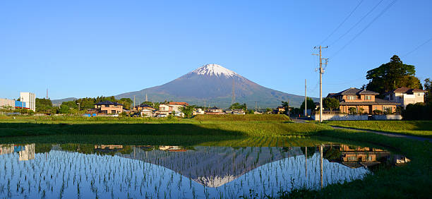 istock Japan town with mount Fuji in background. 531843744
