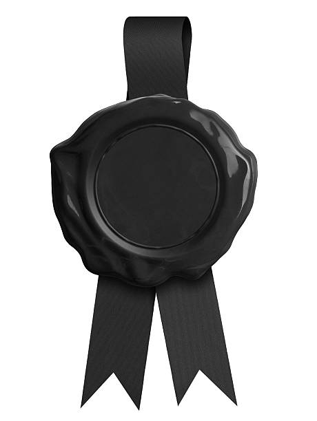 istock old black wax seal stamp with ribbon isolated 531844912