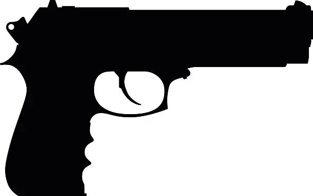 Vector illustration of Gun