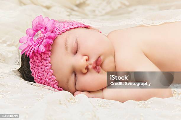 Baby Sleeping On Stomach Stock Photo - Download Image Now - 2015, Babies Only, Baby - Human Age