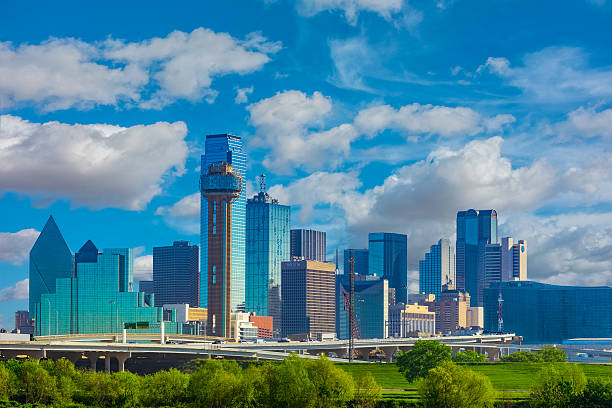 istock Dallas skyline cityscape with spring foliage,TX (P) 531849680