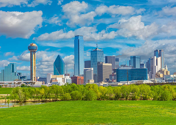istock Dallas skyline cityscape with spring foliage,TX (P) 531849754