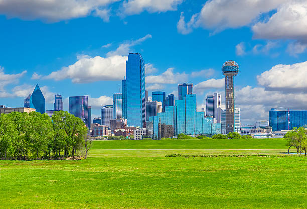 istock Dallas skyline cityscape with spring foliage,TX (P) 531849770