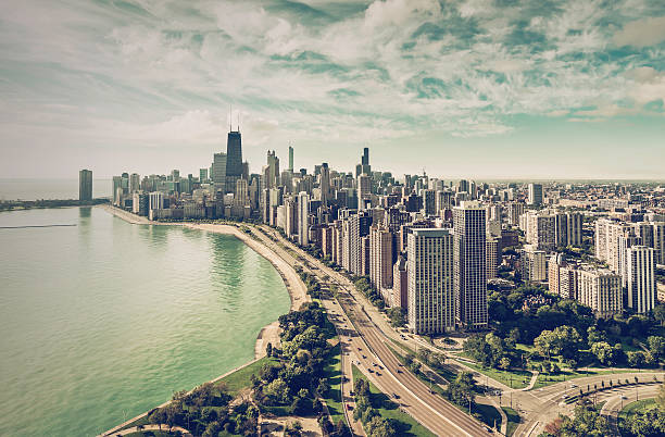 istock Chicago Skyline aerial view 531850788