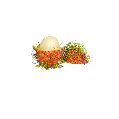 rambutan sweet delicious fruit isolated on white backgroundrambutan sweet delicious fruit isolated on white background