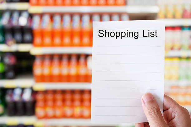 istock hand hold shopping list paper over soft drink bottles 531855480