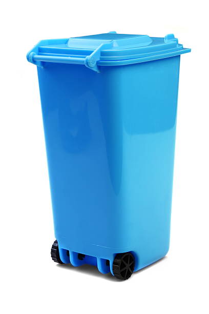 istock Blue Plastic Waste Container Or Wheelie Bin, Isolated On White 531858472