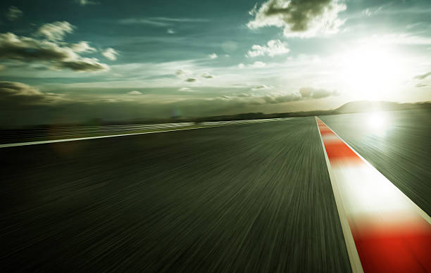 istock Motion blurred racetrack,vintage mood 531859598