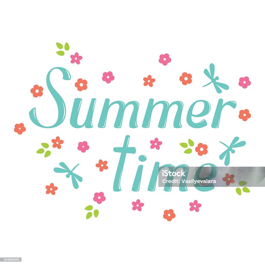 Summertime 2024 Lettering Summer Time Lettering Stock Illustration - Download Image Now ...