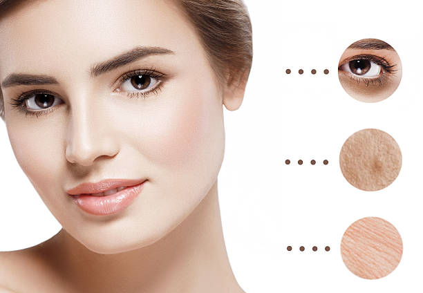 istock Portrait woman with problem and clear skin 531860614