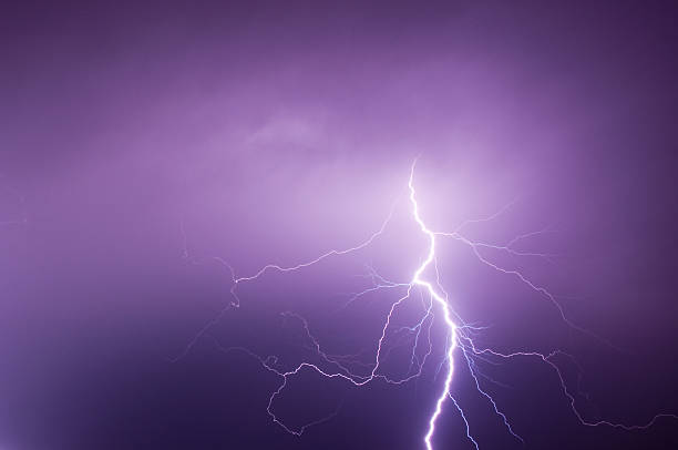 istock bolt of light cutting night sky 531861170