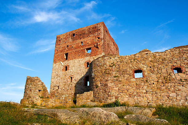 closeup of an ancient danish castle stock photo