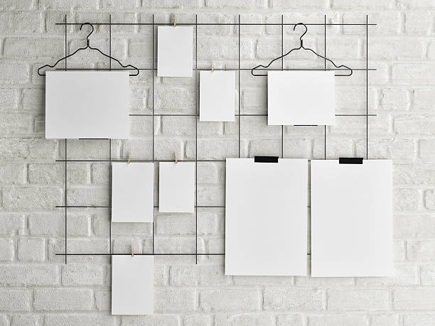 Poster mock up on brick wall background