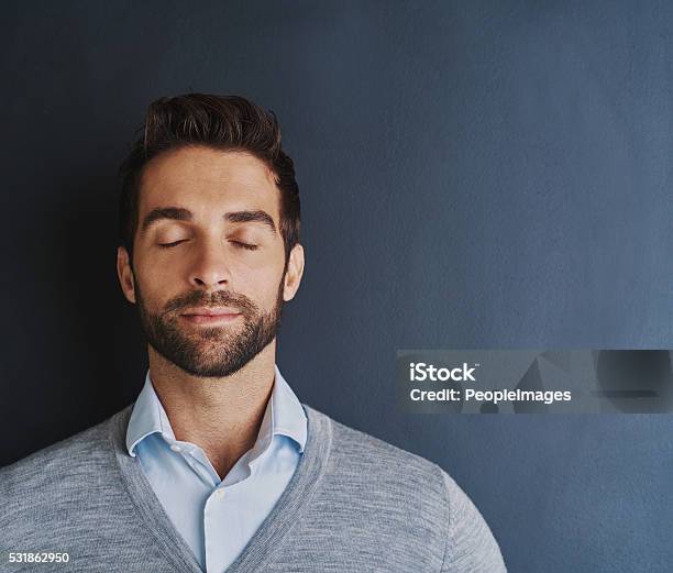 Turning My Dreams Into Reality Stock Photo - Download Image Now - Eyes Closed, Men, Only Men