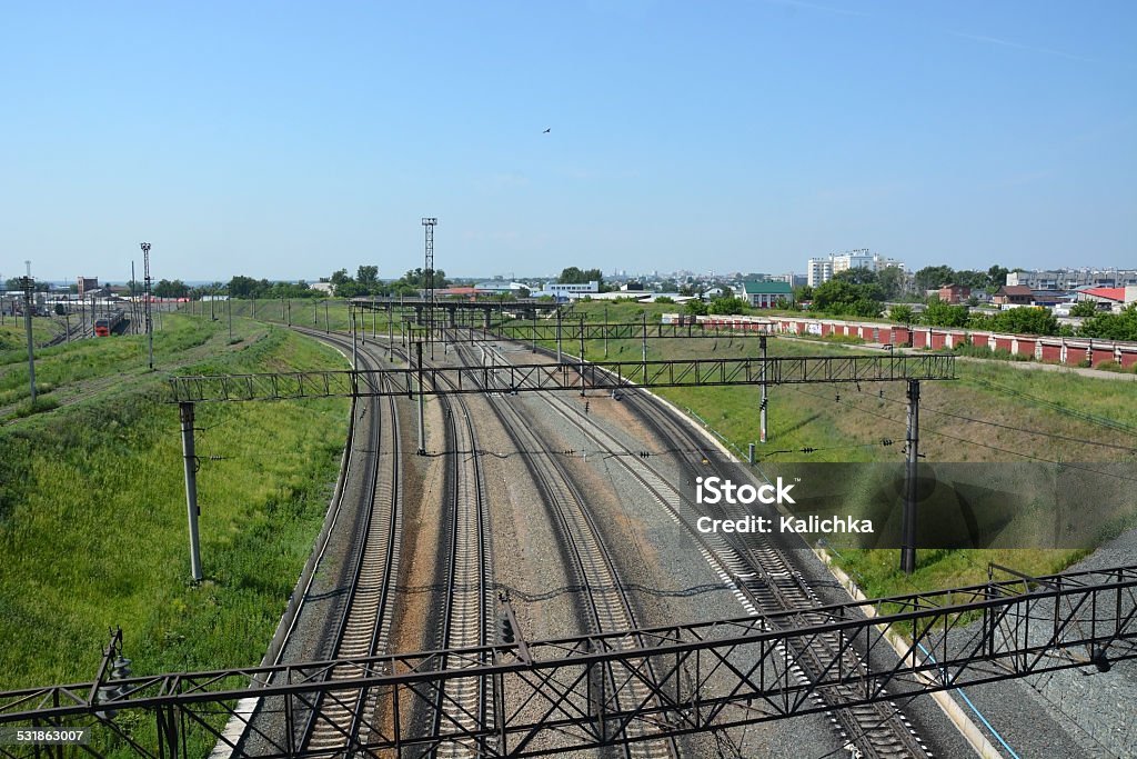 Railroad Railroad from the top 2015 Stock Photo