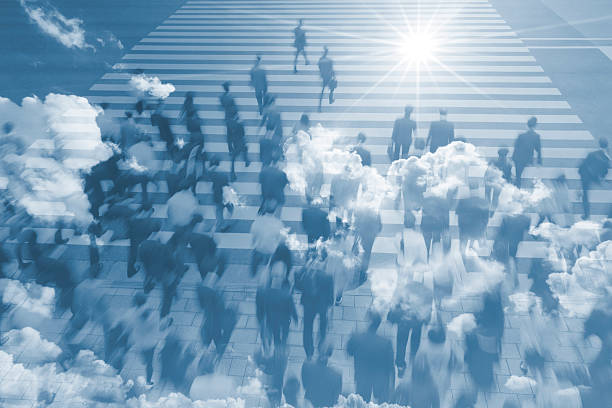 istock Double Exposure of Sunlight and City Commuters 531863358