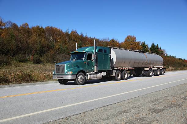 istock Semi-truck tanker delivering its load. 531863751