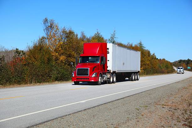 istock Semi-truck delivering its load. 531863755