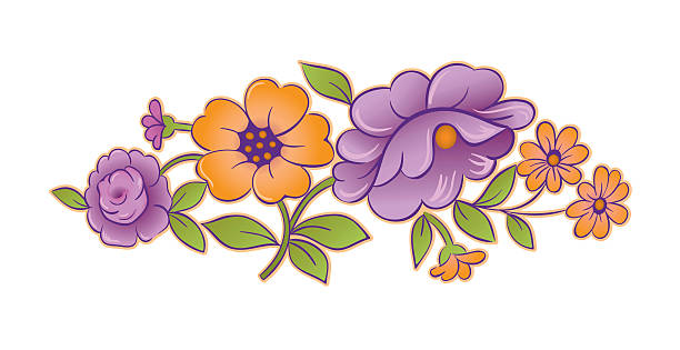 Vintage Floral Design vector art illustration