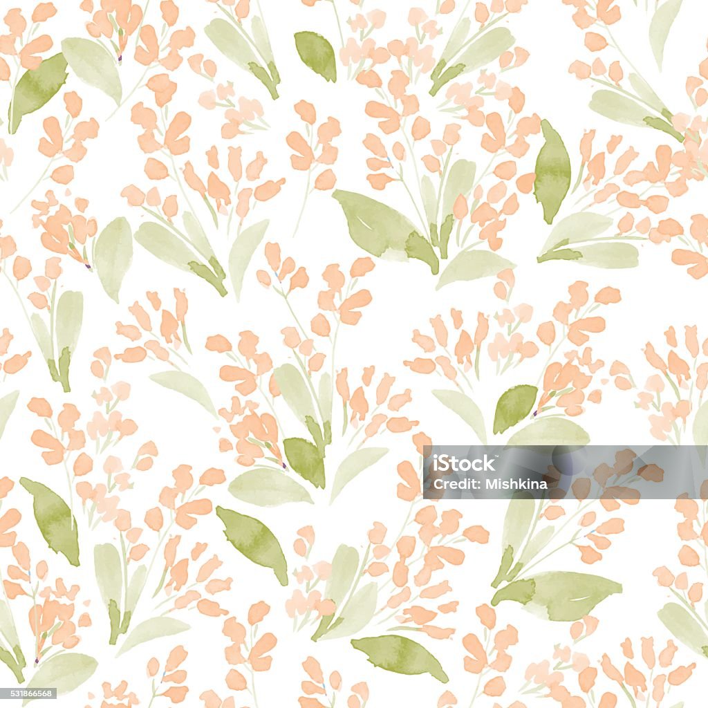 Watercolor flowers colorful seamless pattern. Vector illustration Backgrounds stock vector