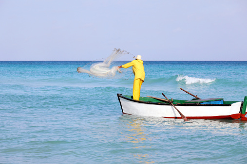 Net fishing in Varadero, Cuba