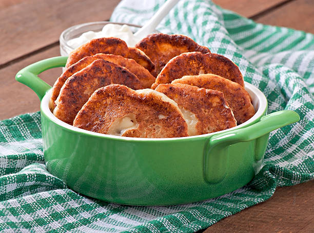 istock Cottage cheese pancakes in bowl 531868595