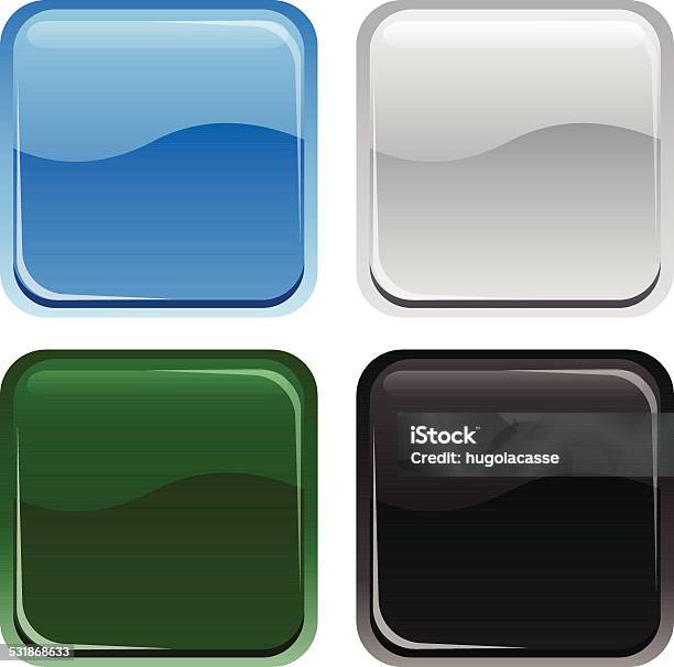 Glossy Web Square Buttons Stock Illustration - Download Image Now ...