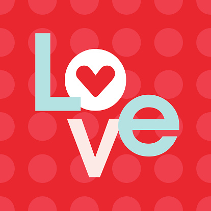 Love Sign On Red Background Stock Illustration - Download Image Now - 2015,  Backgrounds, Brochure - iStock