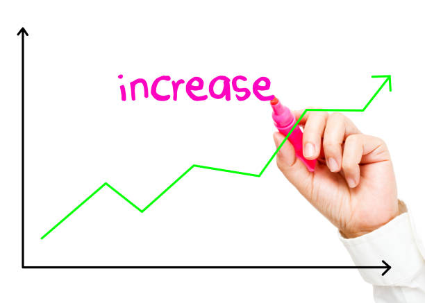 istock Woman hand drawing graph of INCREASE 531870978