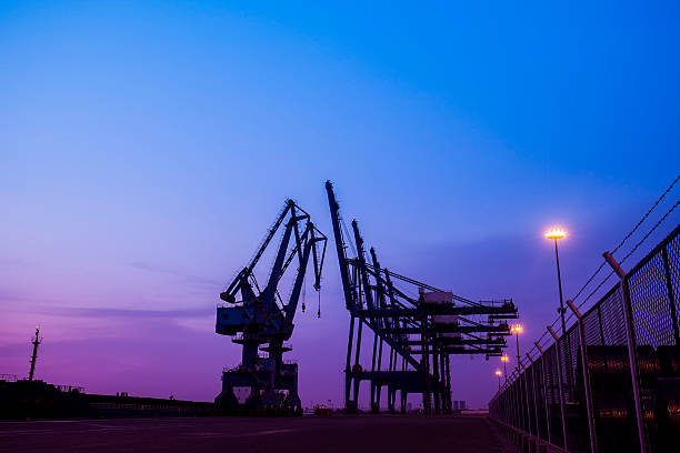 istock Cargo port in the evening 531873428