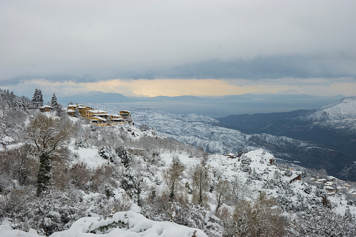 Winter at Trikala Korinthias, Peloponnese, Greece