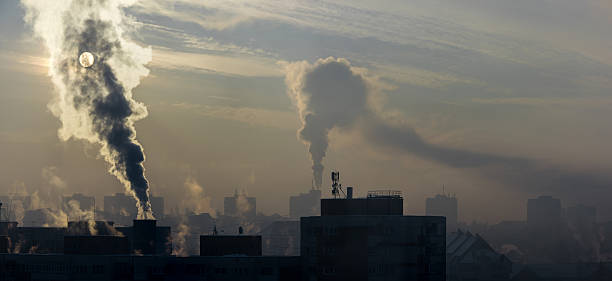 Environmental pollution. stock photo