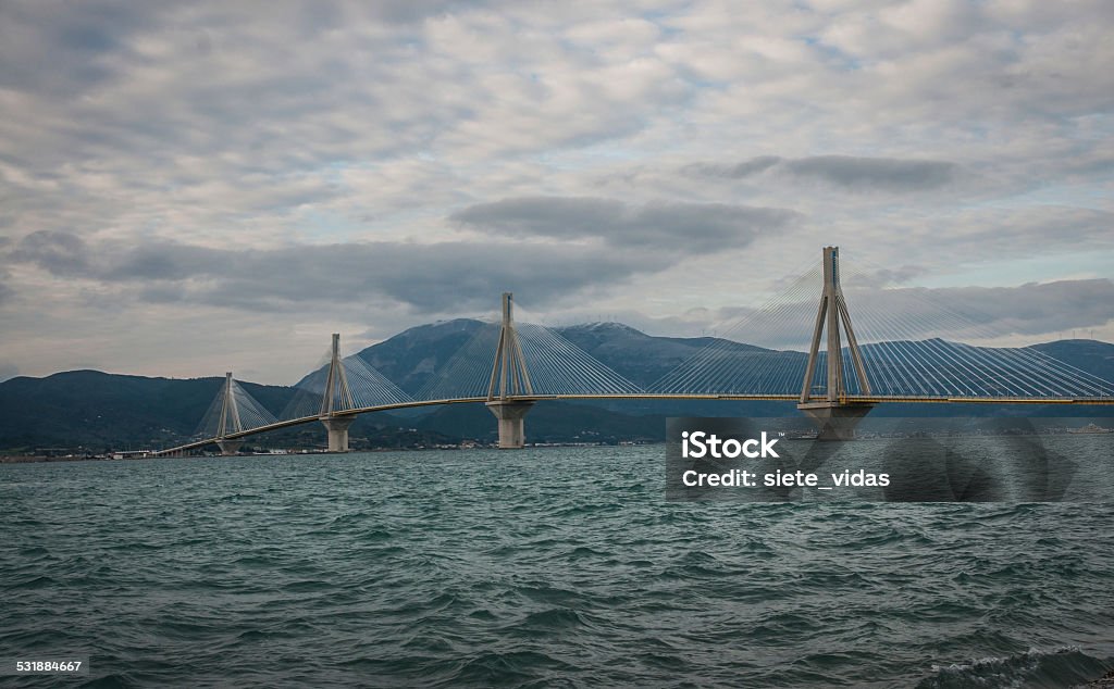 Rio-Antirio bridge, Greece 2015 Stock Photo