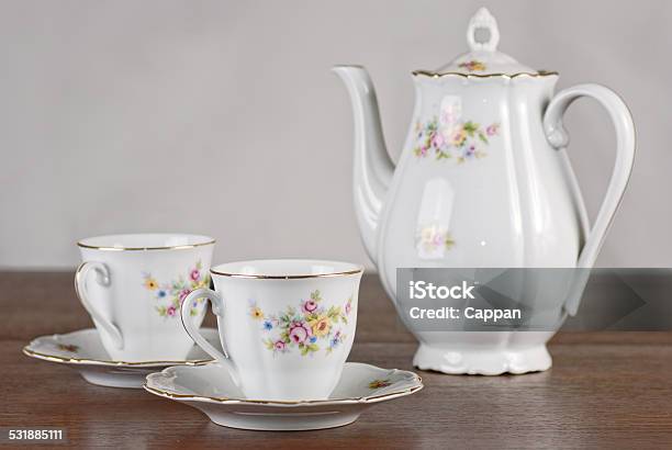 Classical Porcelain Tea Set Stock Photo - Download Image Now - Cup, Luxury, Teapot
